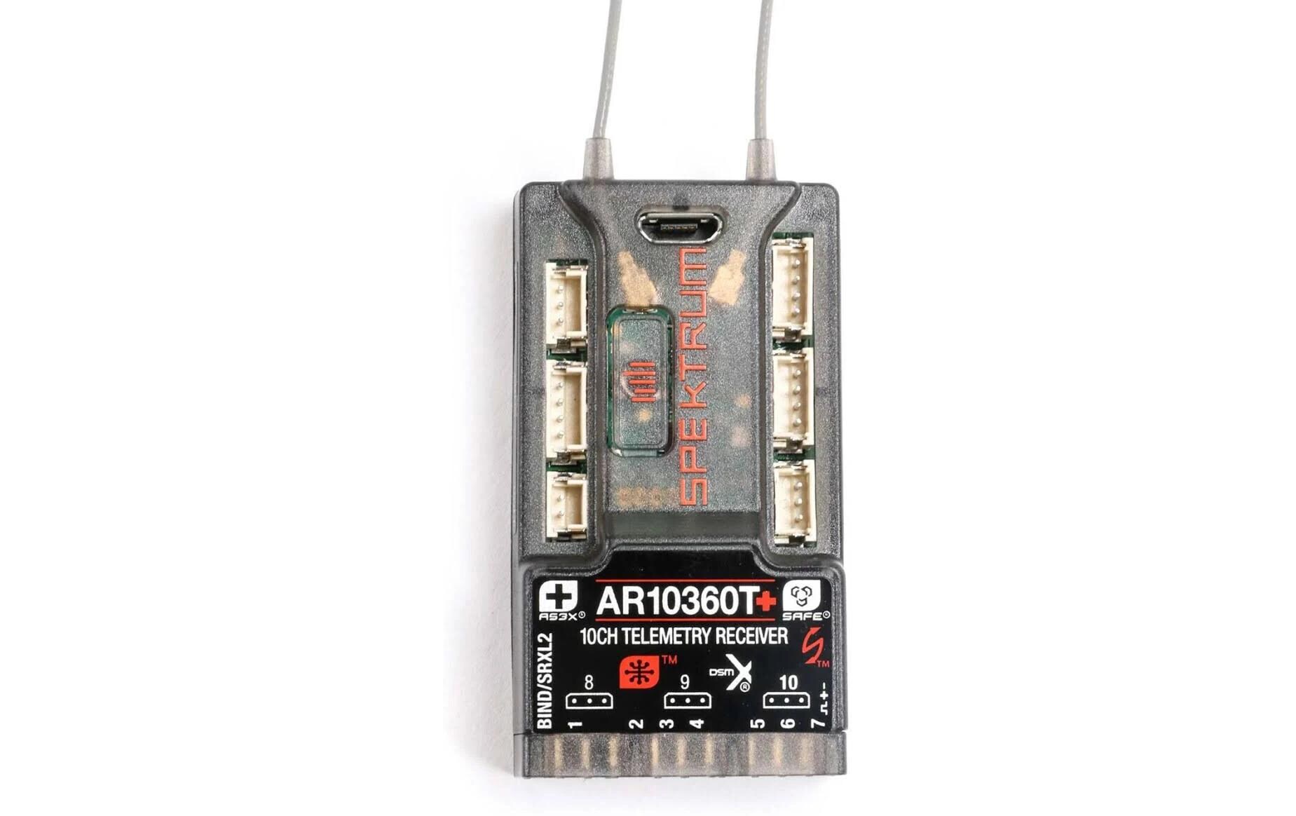 Empfänger AR10360T+ 10 Kanal DSMX<br>10-Kanal AS3X+ & SAFE Telemetrie Empfänger