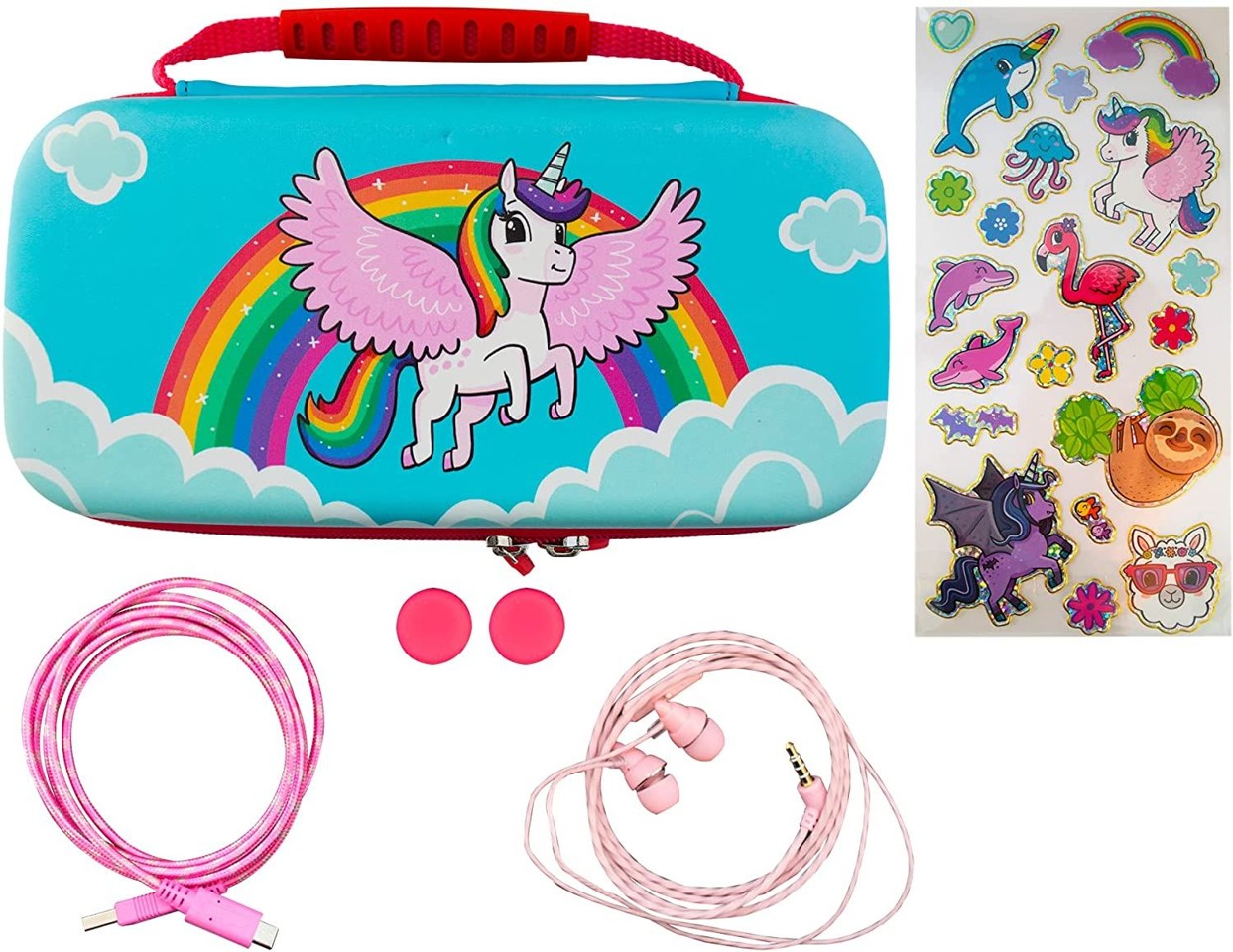 SwitchOver the Rainbow Unicorn 7-in-1 Case OLED Switch
