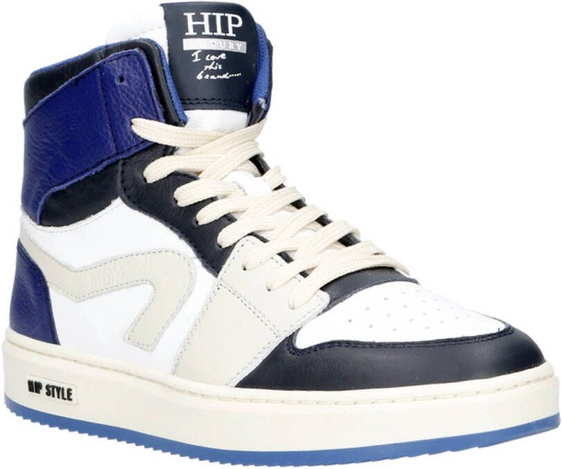 Hip H1765 Sneakers Jongens Leren Sneaker Blauw