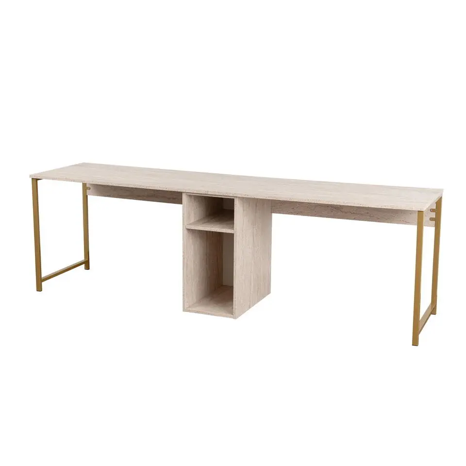 Bureau Travertinlook - 240x60x74cm - Twin