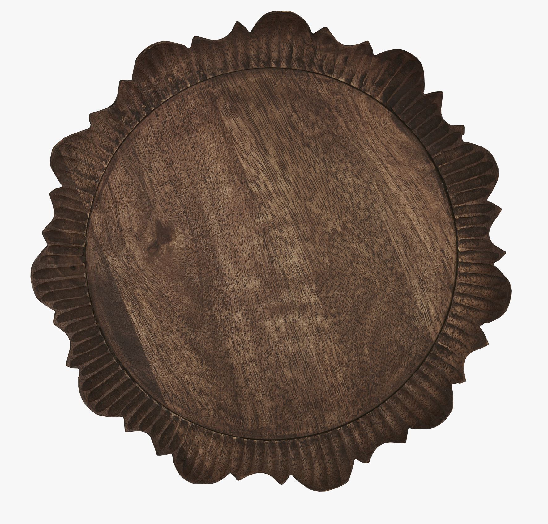 Fat mørk brun - ø 17 cm