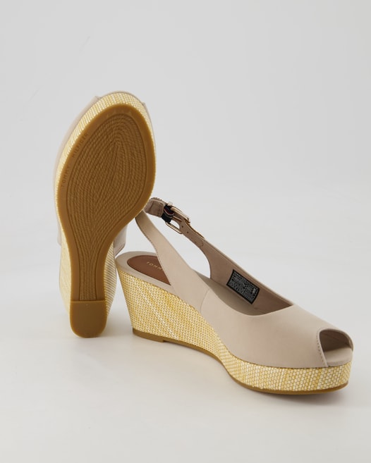 Tommy Hilfiger Iconic Elba Sling Back Sandalen in Grau