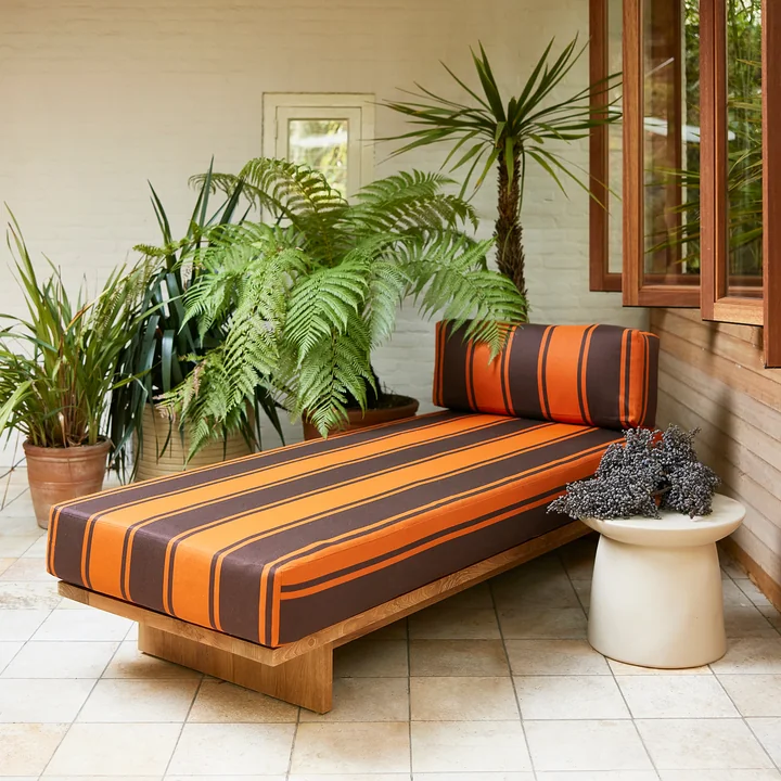 HKliving - Teak Outdoor Daybed, botanical