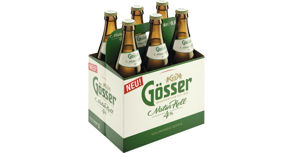 Gösser NaturHell 4% Tray 6x 0,5 Liter (Mehrweg)