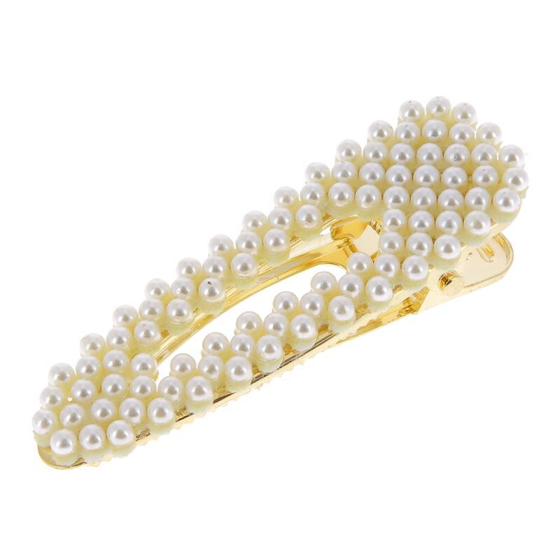 Barrette perle Dorée grand modèle