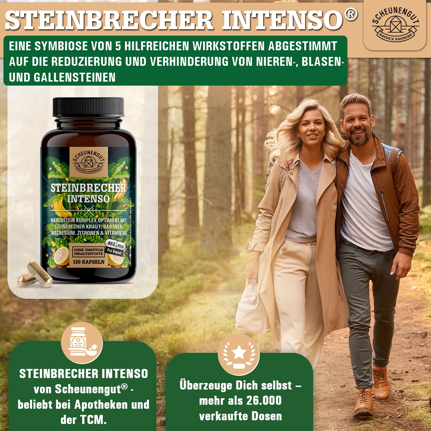 Scheunengut® Steinbrecher Intenso | Die Original Nierenstein-Formel aus der TCM | Chanca Piedra