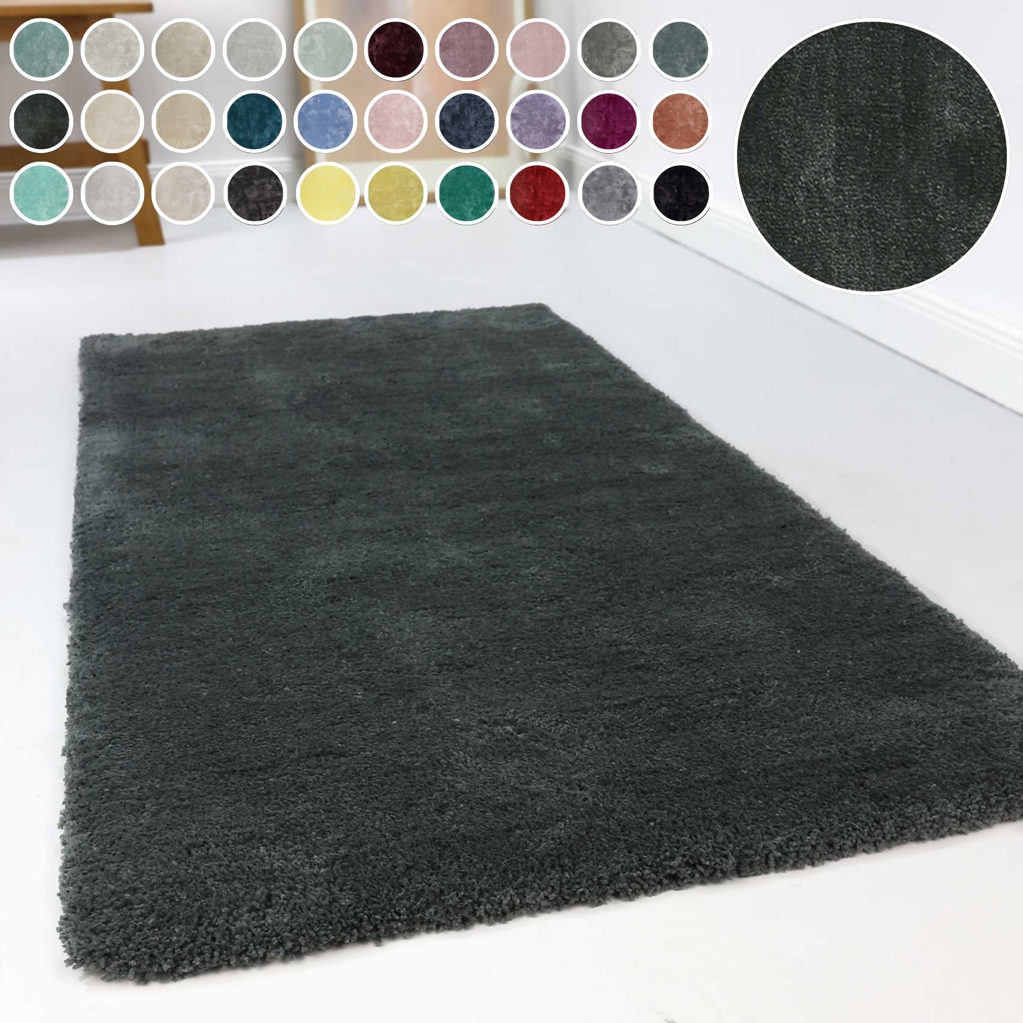 Esprit Hochflor-Teppich »Relaxx    ESP-4150« rund 25 mm Höhe Wohnzimmer, sehr grosse Farbauswahl, weicher dichter Hochflor
