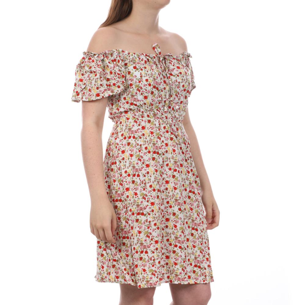 Vero Moda Robe Blanche à fleurs Femme Vero Moda Easy