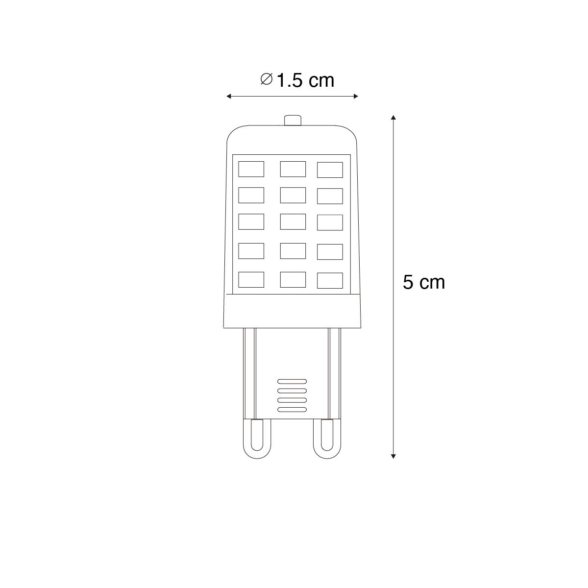 G9 dimbare LED lamp helder 3W 250 lm 3000K