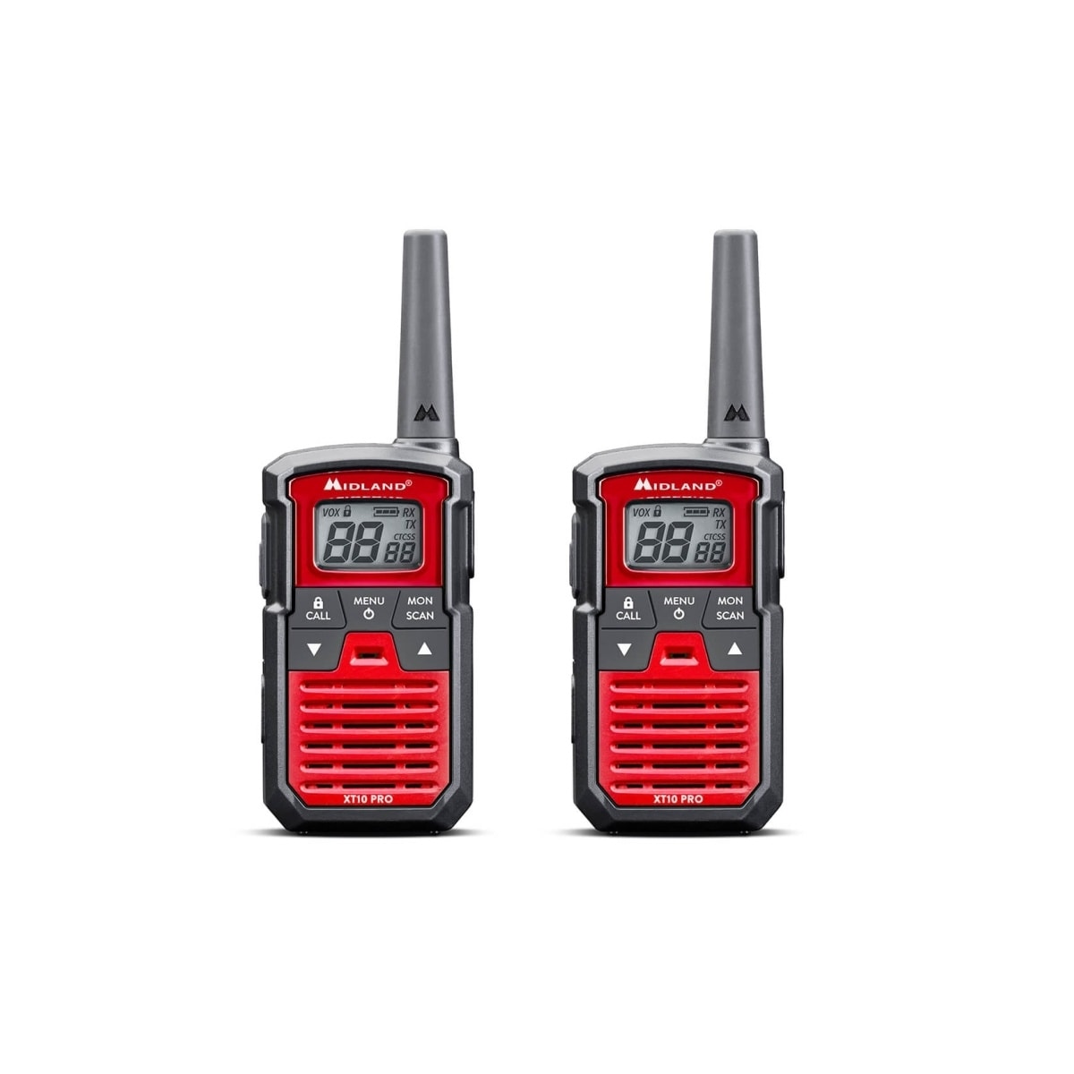 MIDLAND Walkie Talkie XT10 Pro Svart/Rød