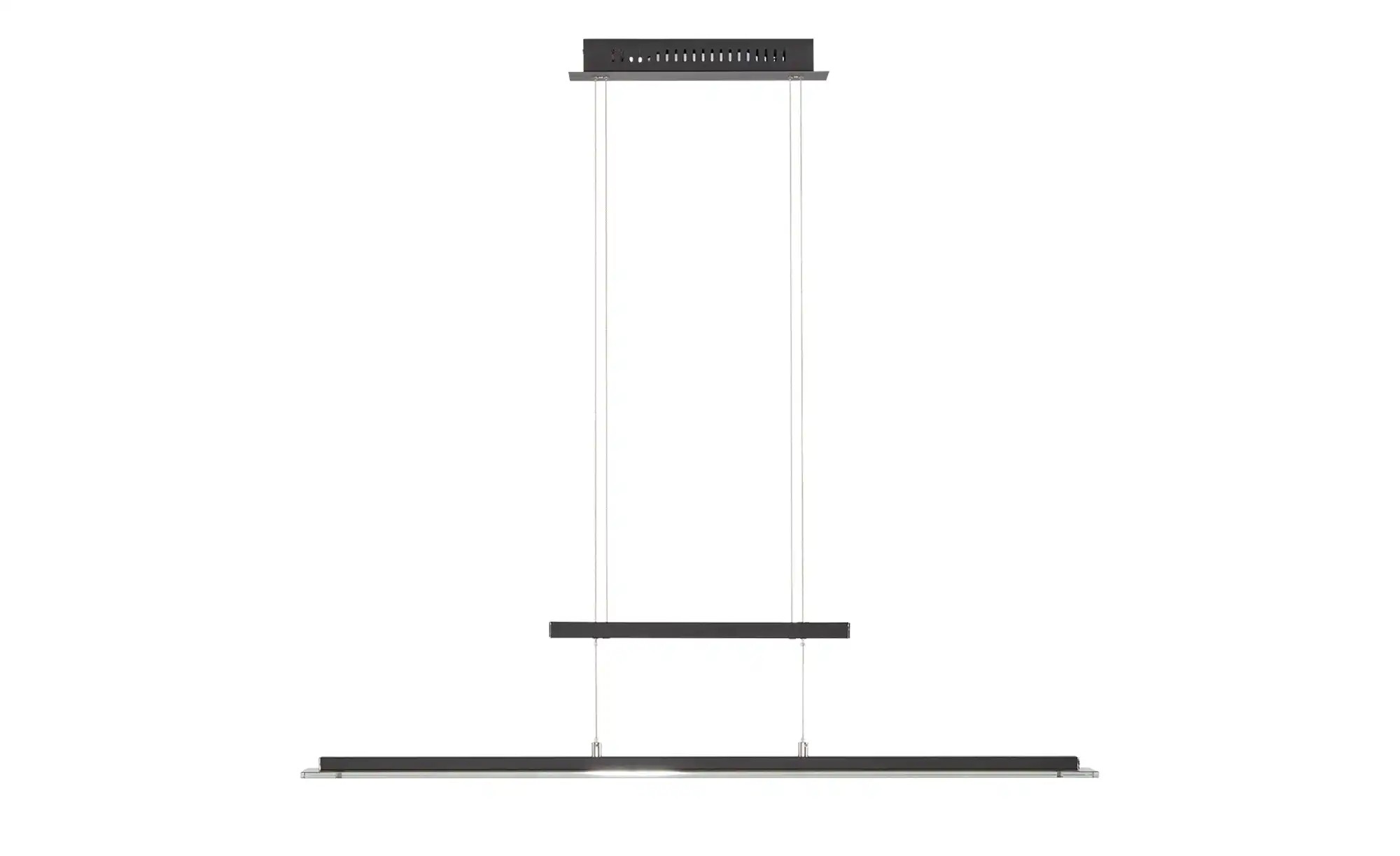 Fischer-Honsel LED-Pendelleuchte, schwarz-matt/Rauchglas