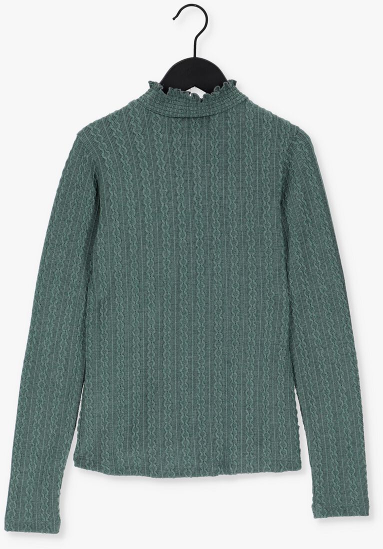 NOBELL turquoise nobell trui koba cable knit turtle neck