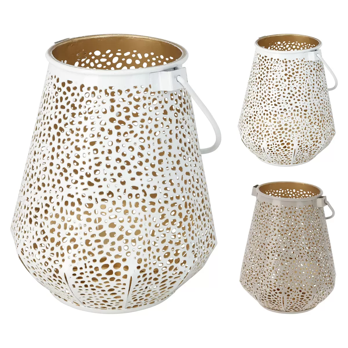Teelichthalter Jeny gold,taupe,weiss