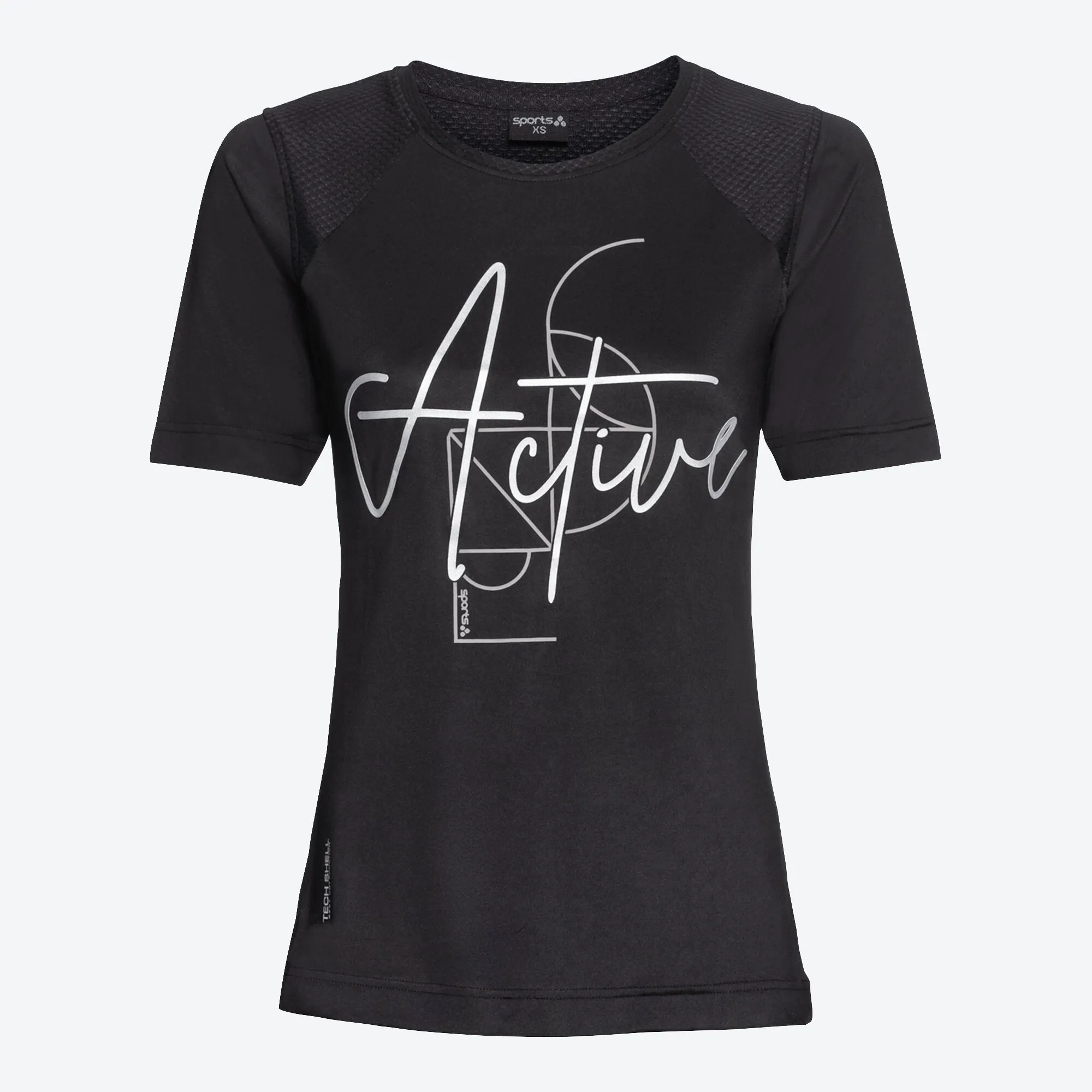 Damen-Fitness-T-Shirt mit Mesh-Einsätzen