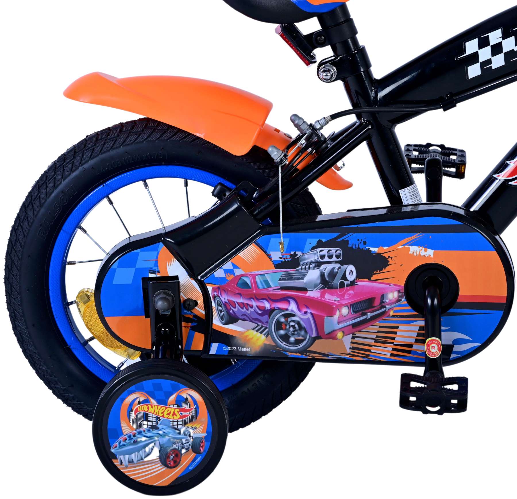 Kinderfahrrad Hot Wheels für Jungen Fahrrad 12 Zoll Kinderrad Schwarz