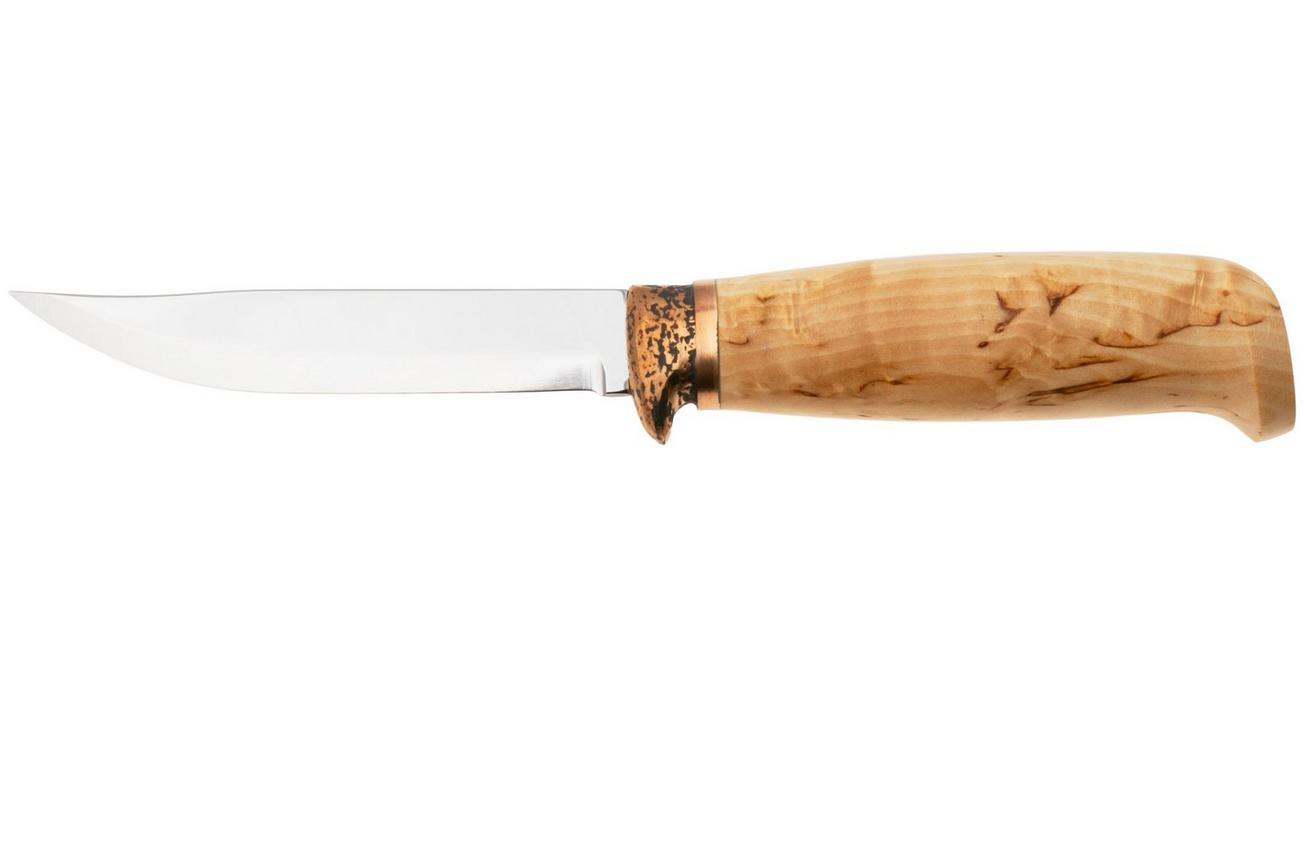 Marttiini Lynx Deluxe Bronze 450012, Polished Stainless Steel, Bronze Guard, Curly Birch outdoormes