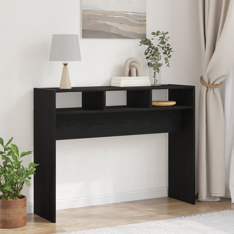 vidaXL - Consoletafel - Zwart - Geengineerd Hout
