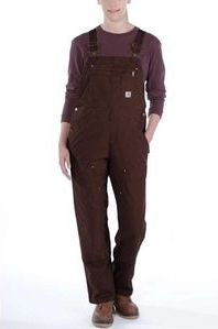 Carhartt - BIB Crawford - Tuinbroek - Dark Brown - Stretch Canvas
