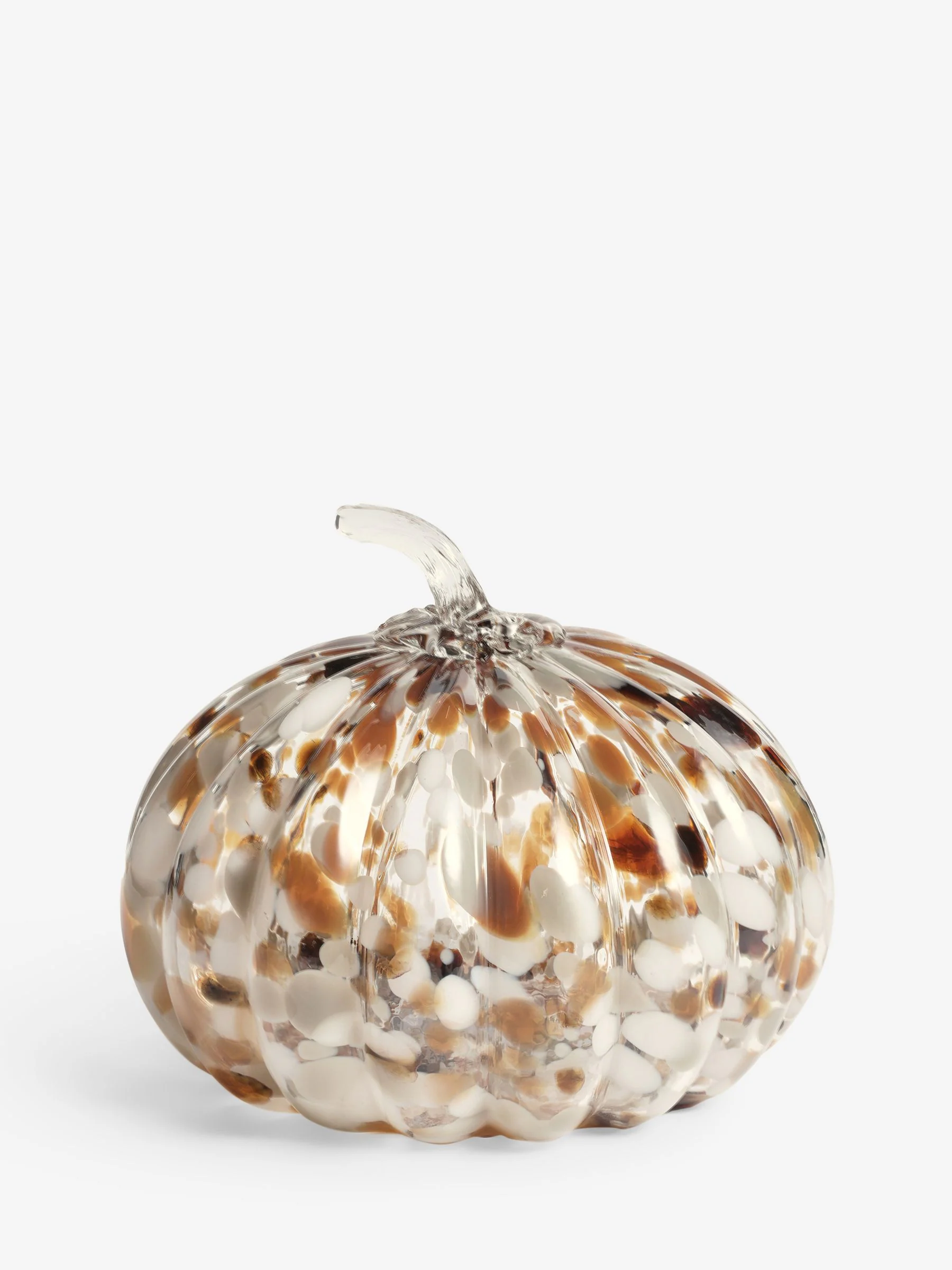 Decoratieve witte pompoen van confettiglas