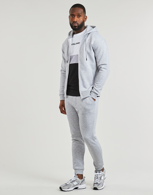 Jack & Jones - JJEBRADLEY SWEAT ZIP HOOD - Gris