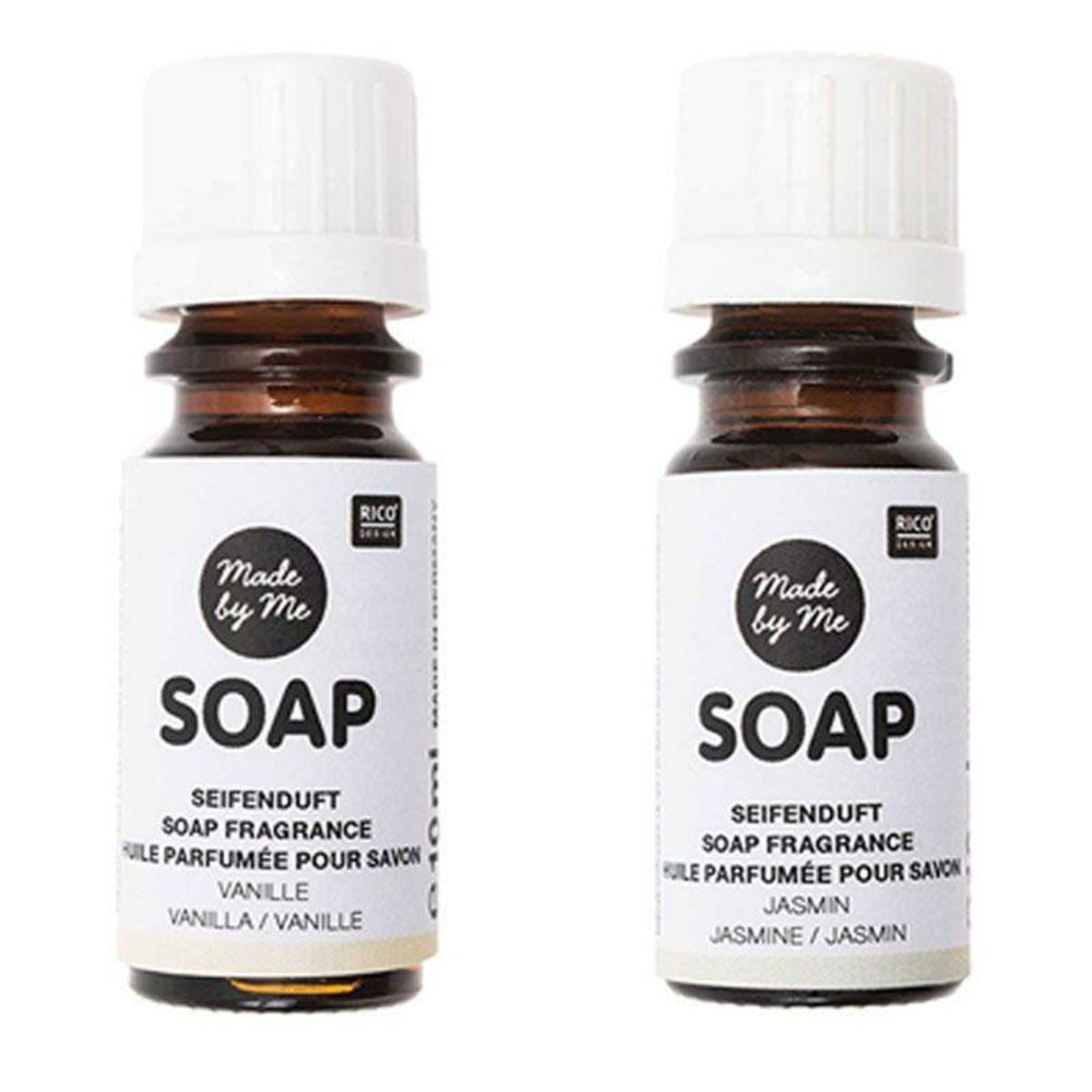 2 huiles parfumées 10 ml pour savon - vanille, jasmin