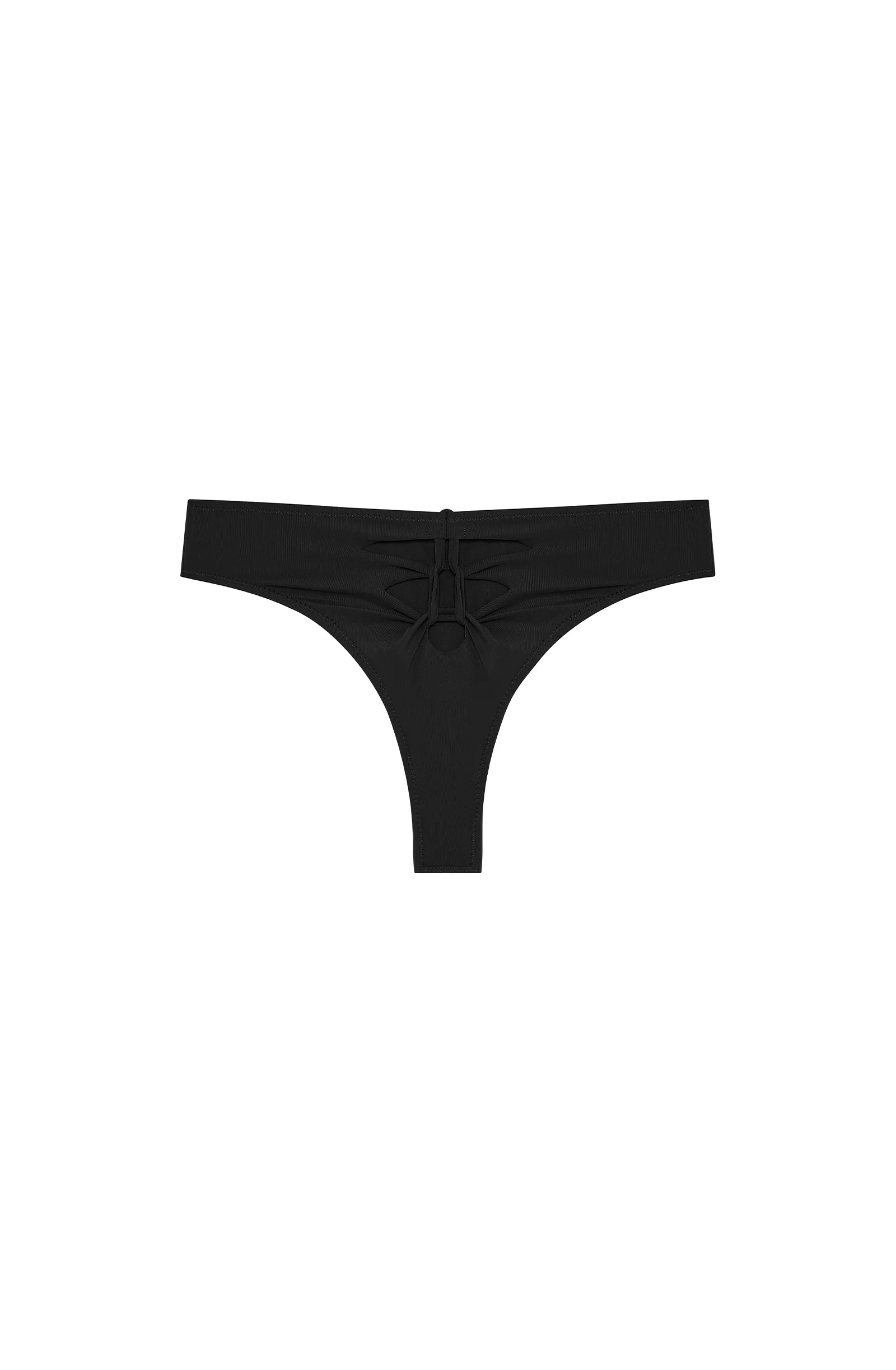 talla Bas de maillot string effet crochet noir Noir