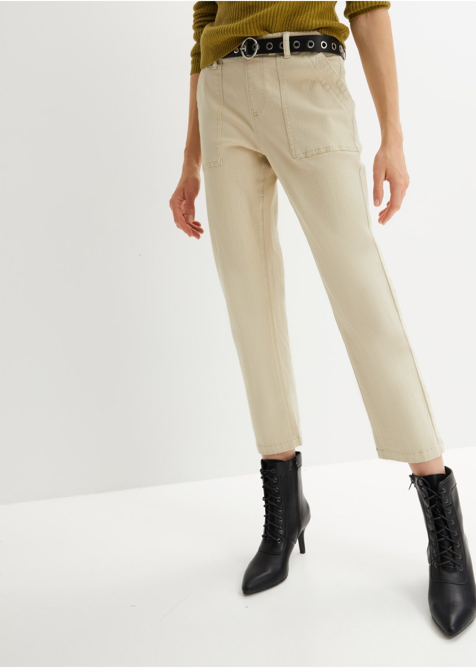 Pantalon en twill avec poches utility et taille confortable