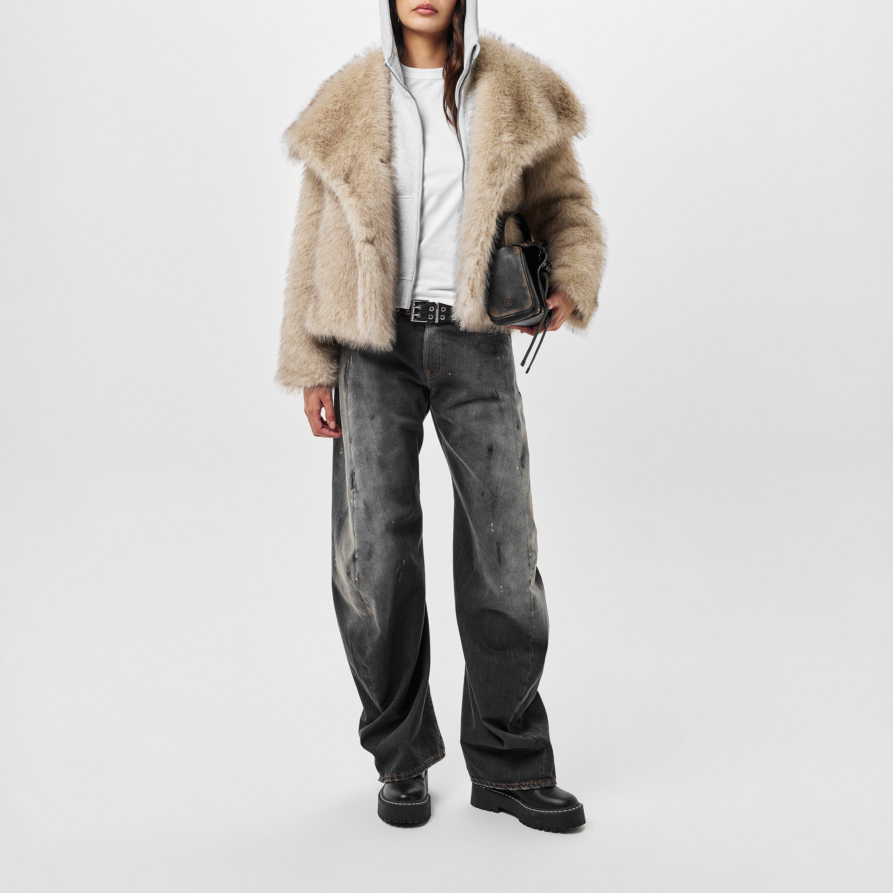 Missy Empire ME Oversized Faux Fur Coat Womens