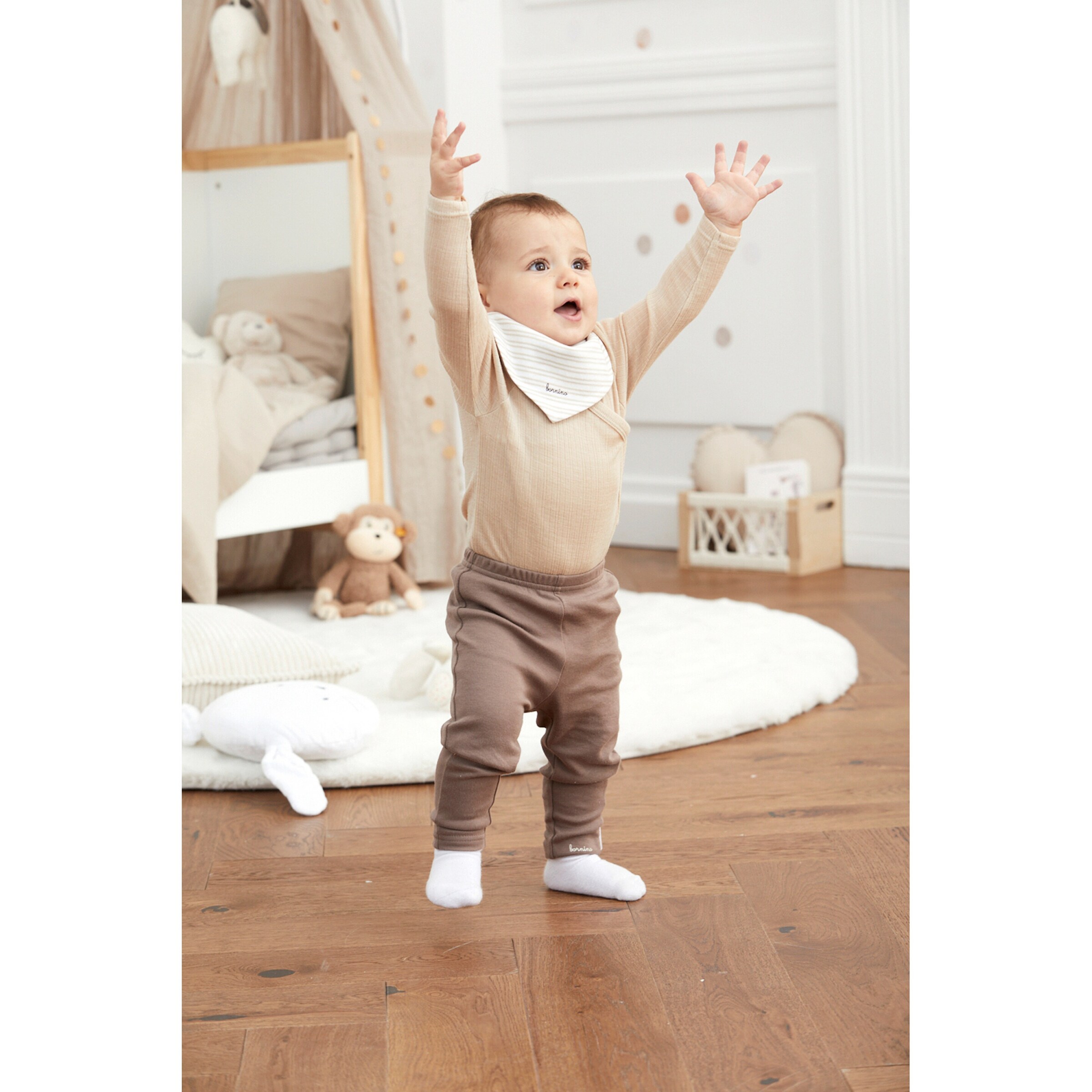 Bornino - Lieblinge 3er-Pack Leggings beige/braun/schwarz