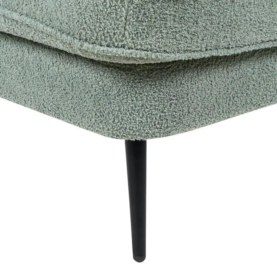 ALLIER - Chaise longue - Groen - Linkerzijde - Bouclé