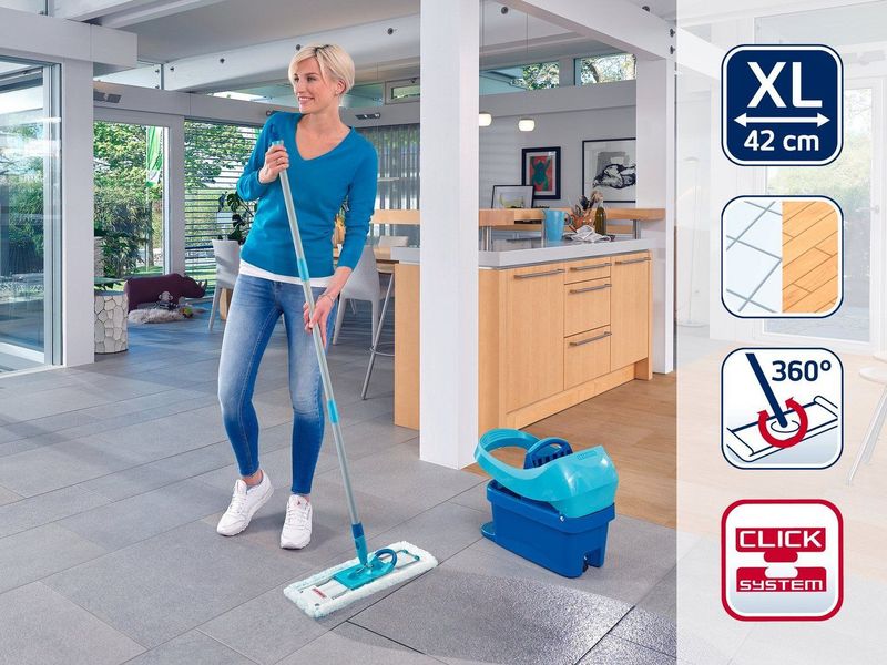Profi XL - Vloerwisser - 42 cm - Micro Duo Vloerdoek - Geschikt voor Harde Vloeren