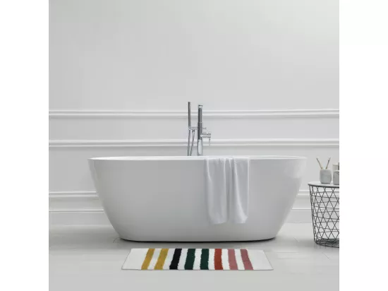 Tapis de bain déco enfant à rayures 50x80cm