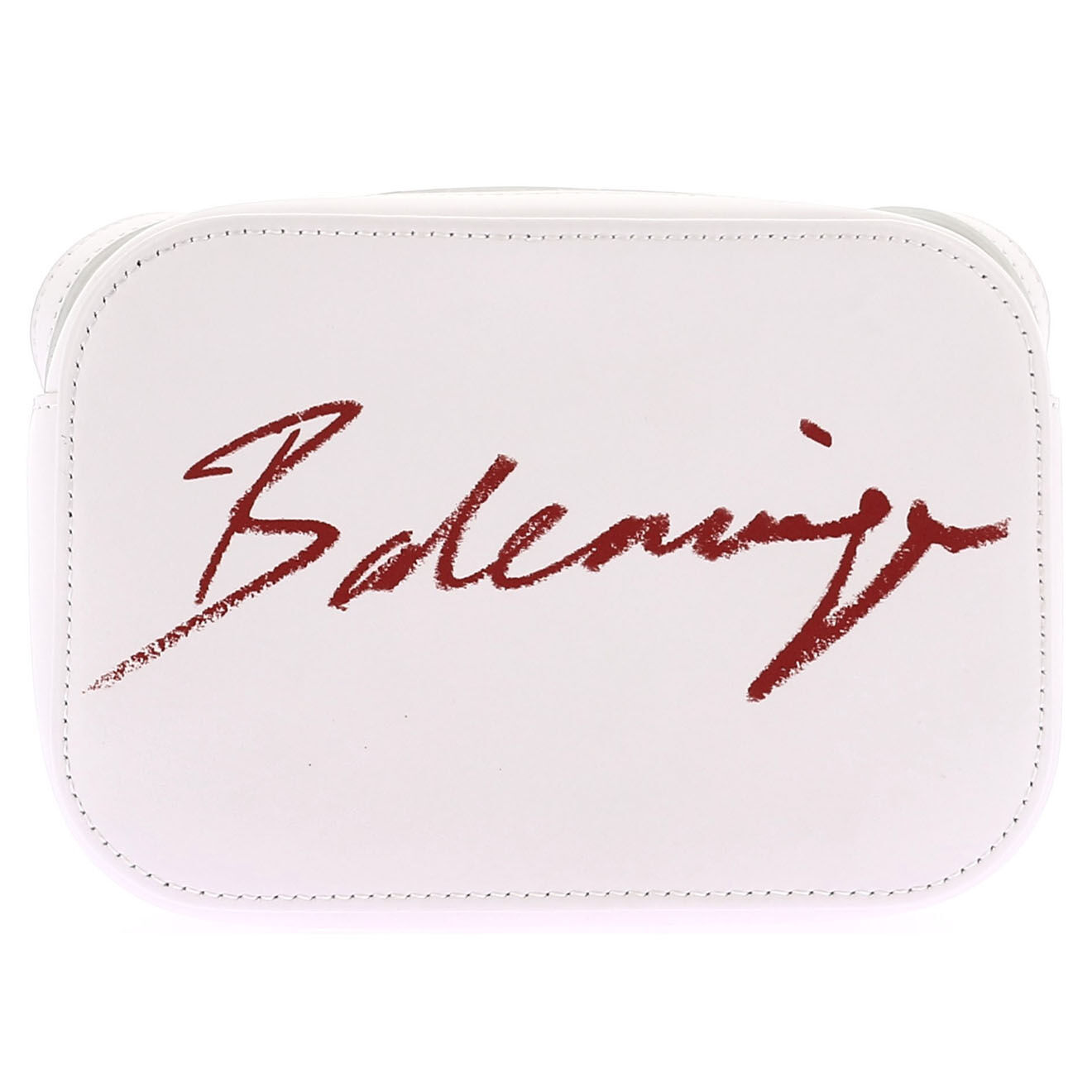 Balenciaga Sac bandoulière en Cuir Camera blanc - Parfait état - Longueur 17 cm