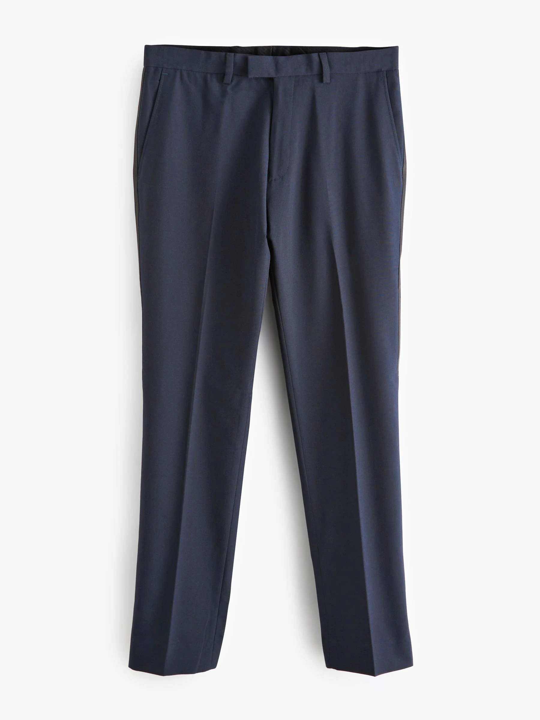 Donkerblauw - Slim-fit smoking pantalon