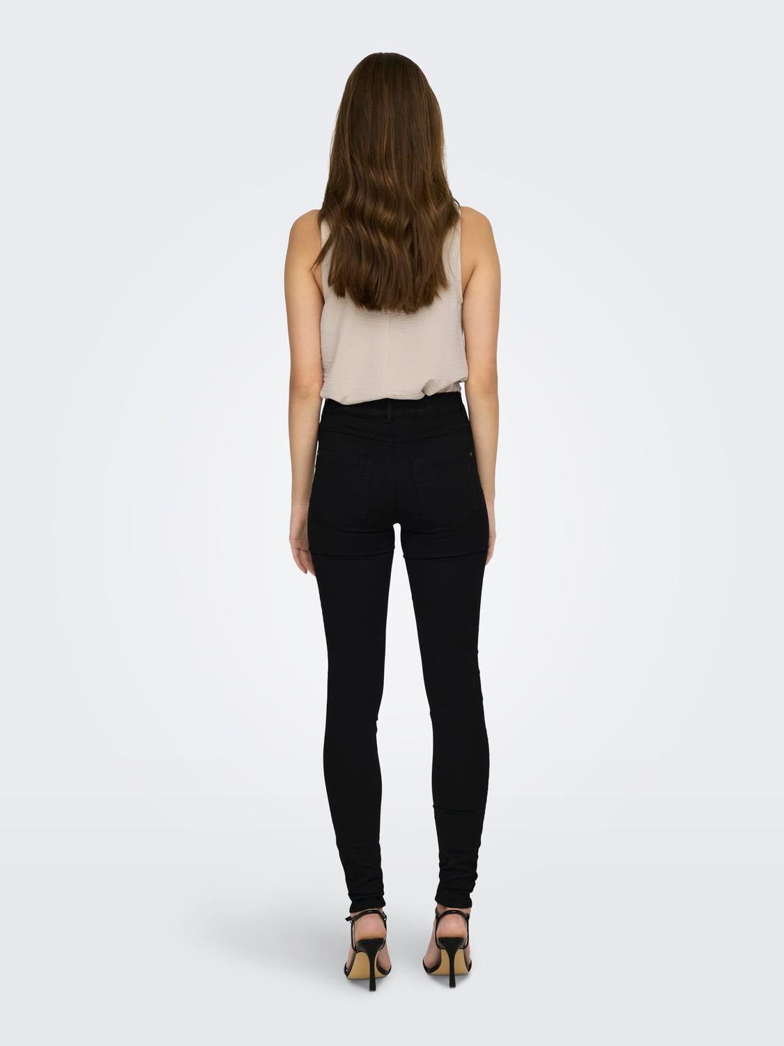 ONLROYAL Hohe Taille Skinny Fit Jeans Black