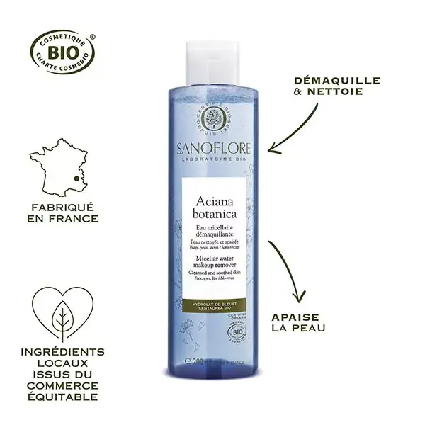 Água Micelar Demaquilante Sanoflore Aciana Botanica 200ml