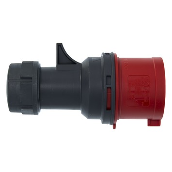 Cee stekker 5-polig 400V randaarde 32 ampère rood