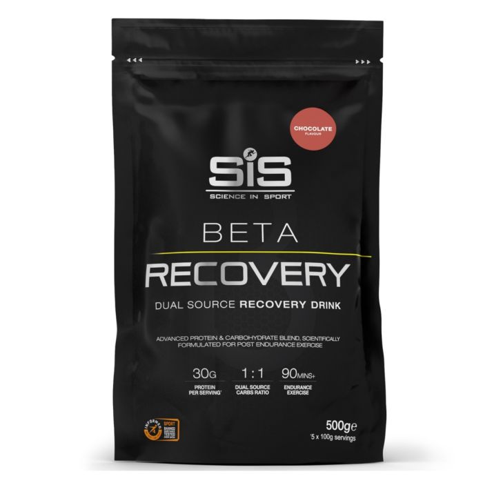 Sis Unisex Weightgainer og restitution Beta Fuel Recovery Powder 500g. Chocolate Hvid