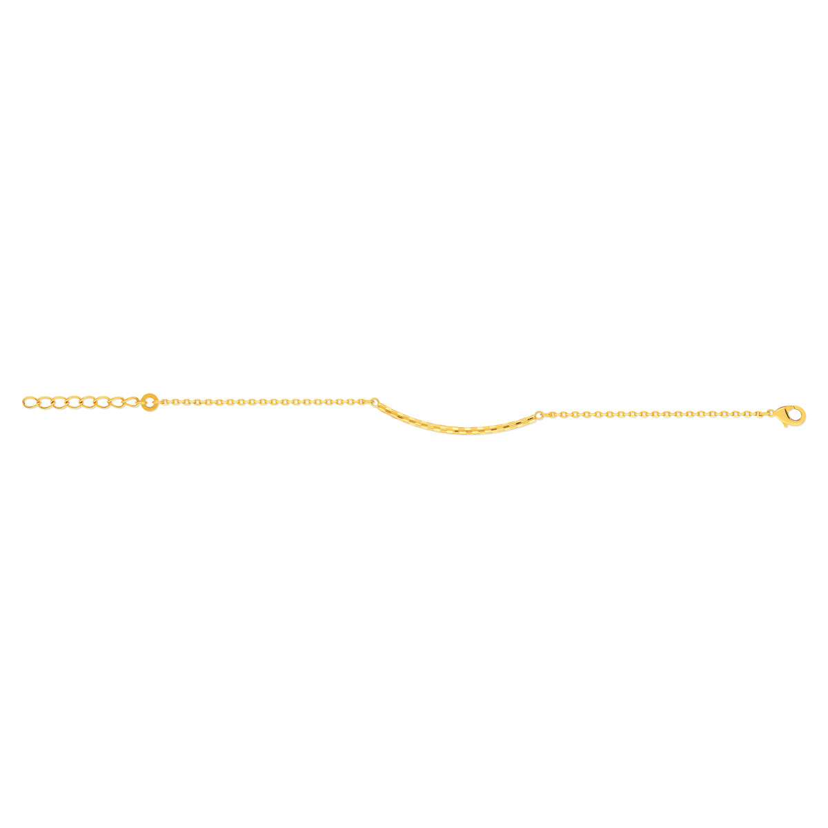 Bracelet plaqué or 16 à 19 cm