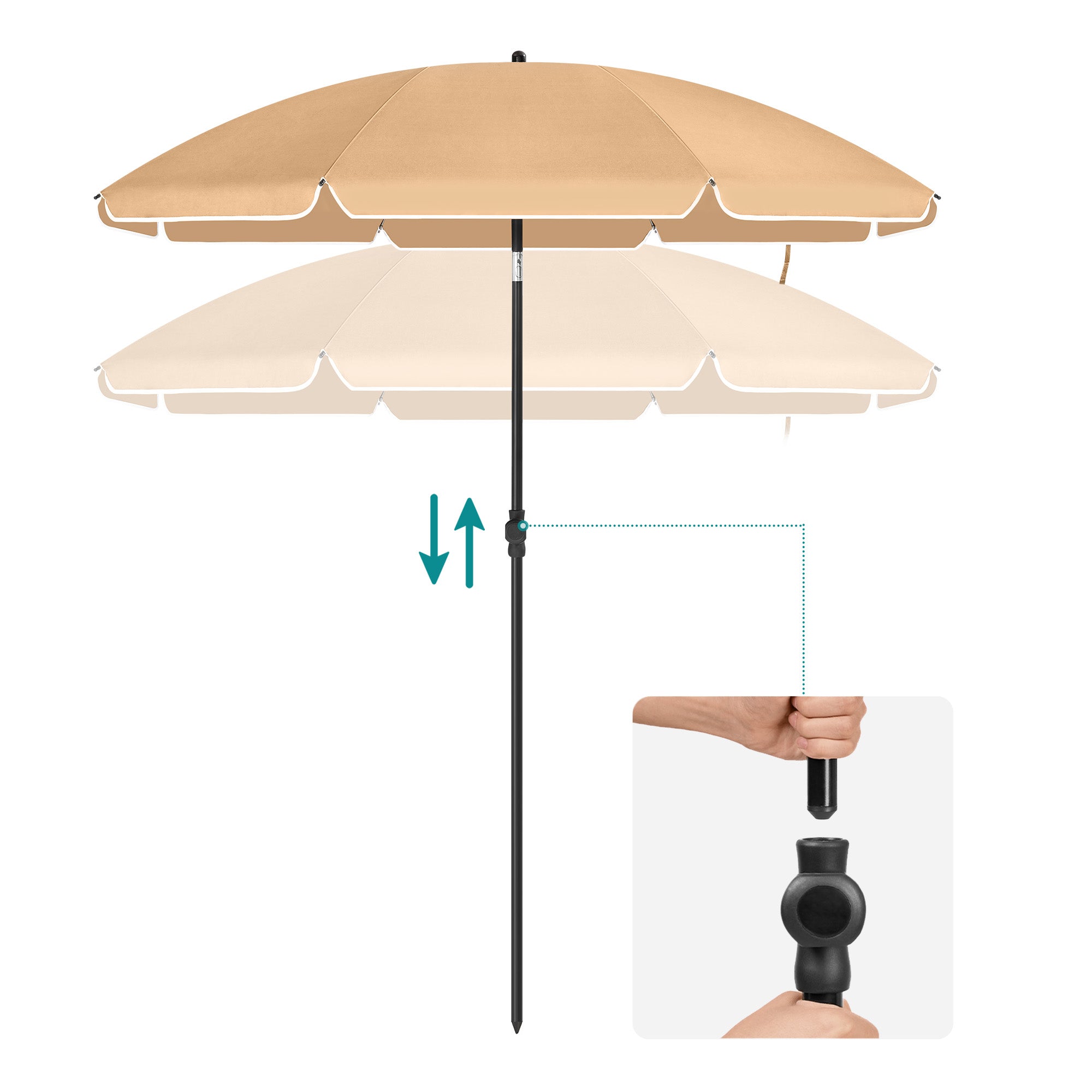 ACAZA Stokparasol Taupe
