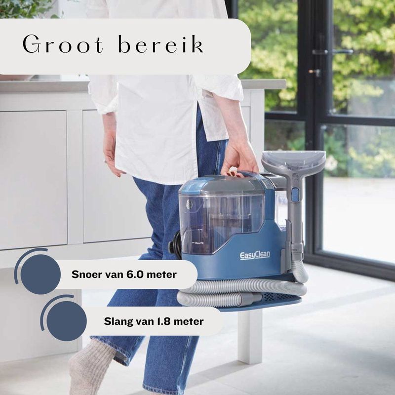Vacmaster - 800W Tapijtreiniger - Vlekkenreiniger - Compact - Krachtig