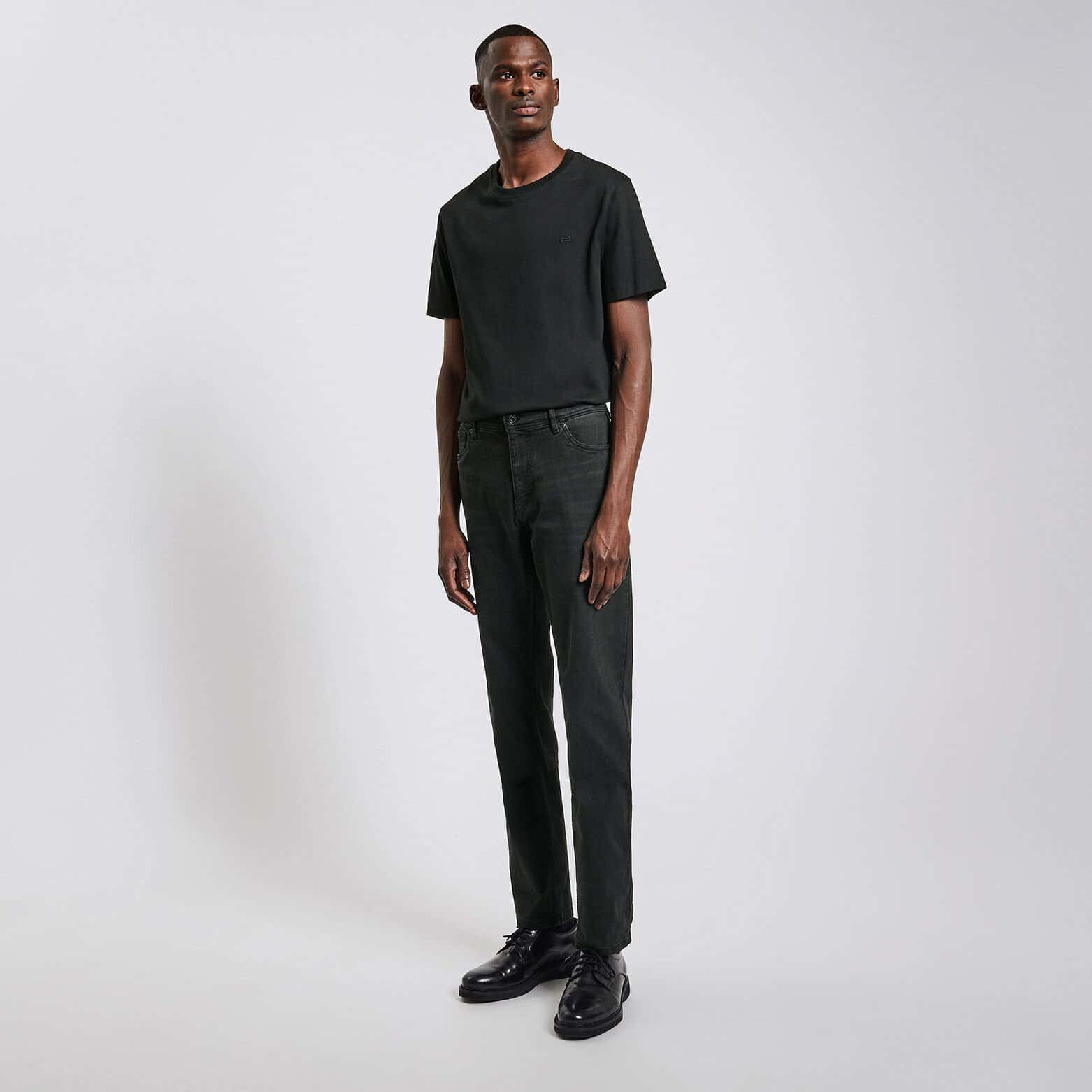 Jean regular en coton et polyester recyclés waterl Noir