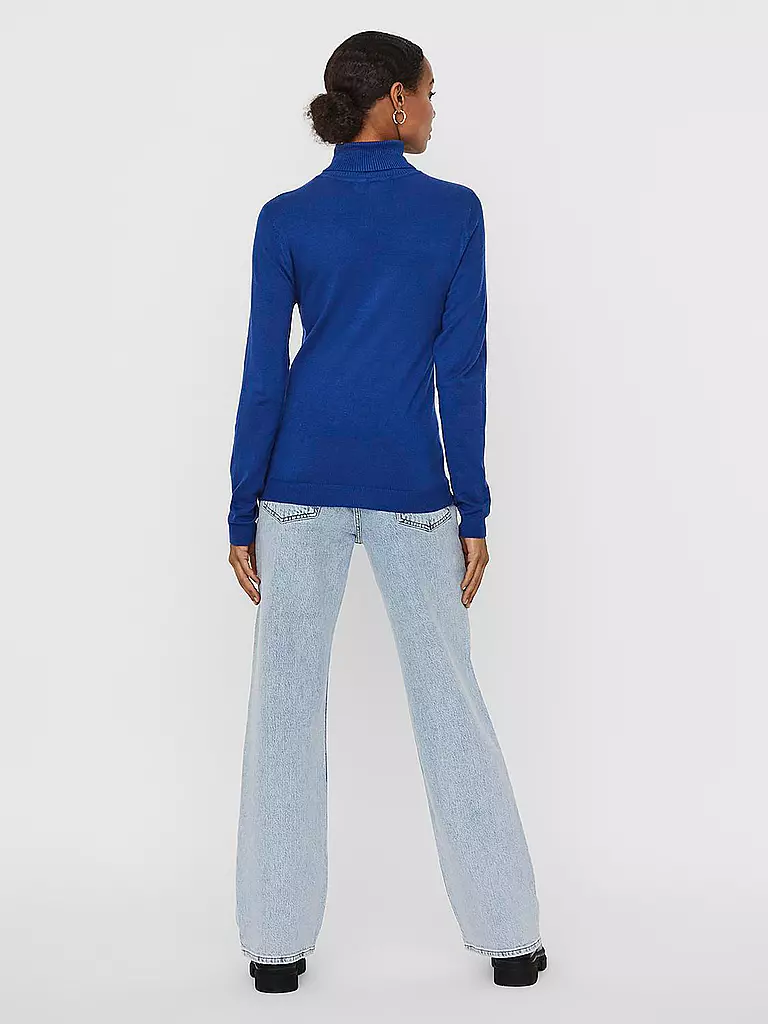 VERO MODA Rollkragenpullover VMGLORY blau