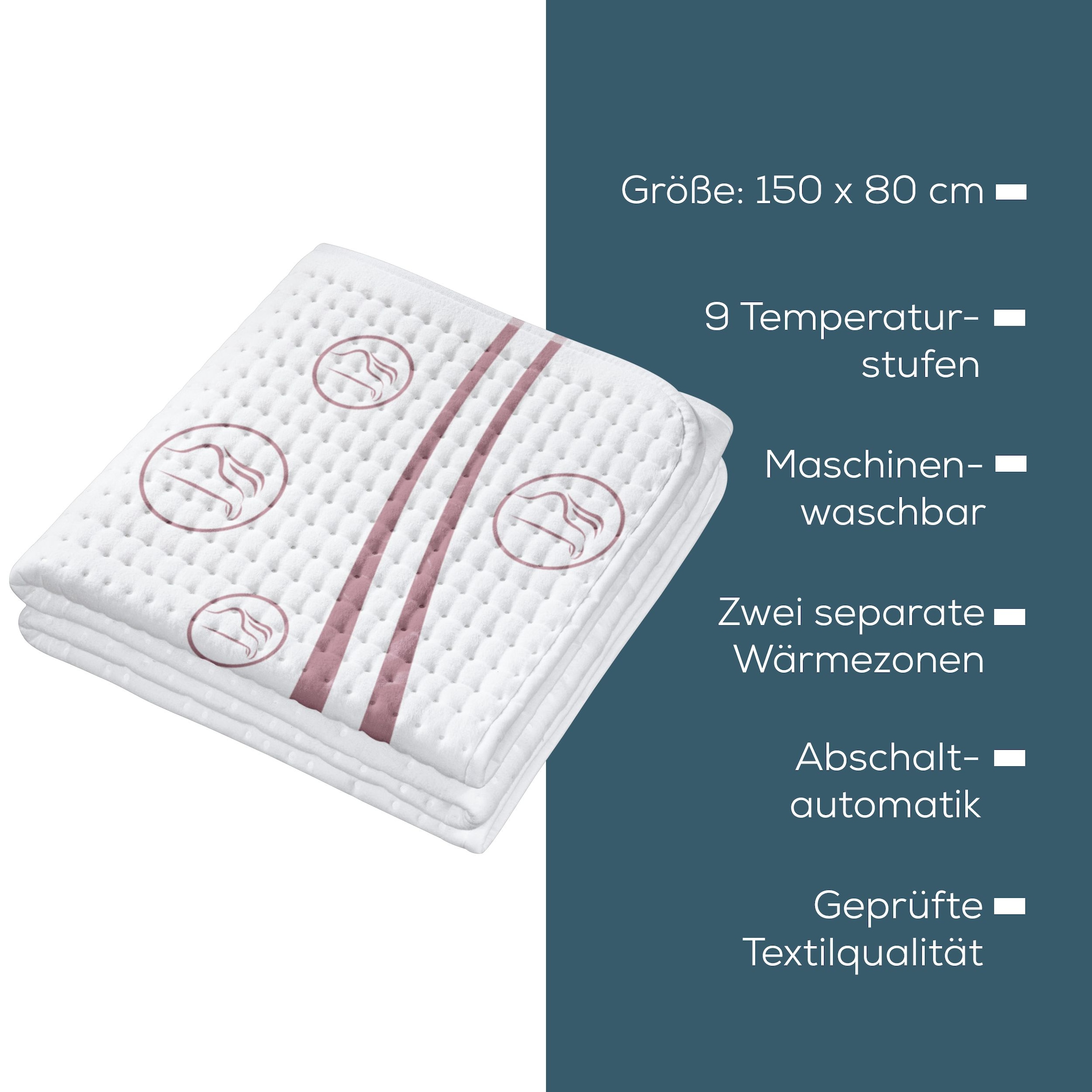 BEURER Wärmeunterbett »UB 90 für ein kuschelig warmes Bett, maschinenwaschbar« Wärmezone für Körper und Füsse separat einstellbar