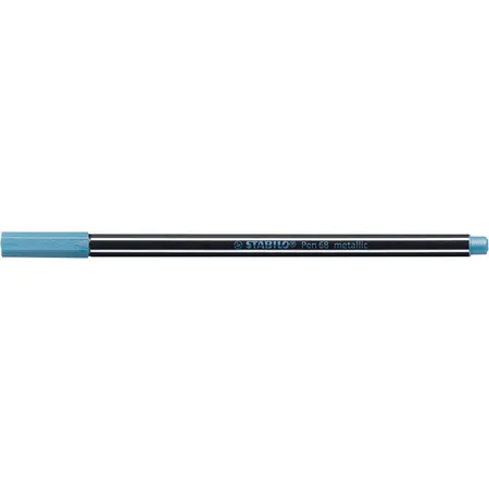 Premium Metallic-Filzstift - STABILO Pen 68 metallic - Einzelstift - metallic blau