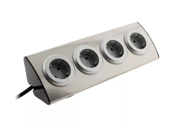Mutiprise de canapé angle Schuko 4x16A - Gris - Zenitech