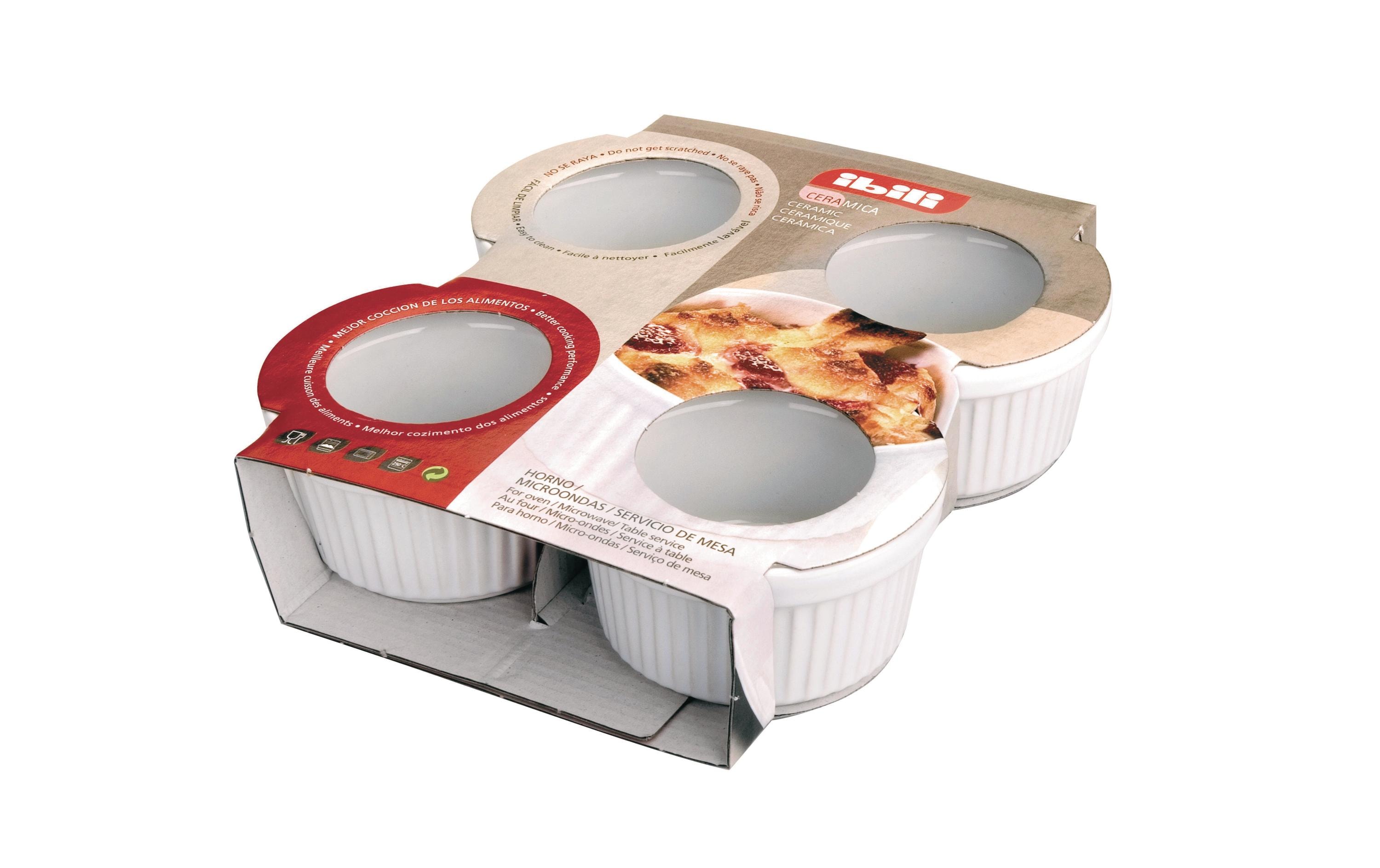 Auflaufform-Set Crème Brûlée 4 Stück, Rund, Weiss4 Stück