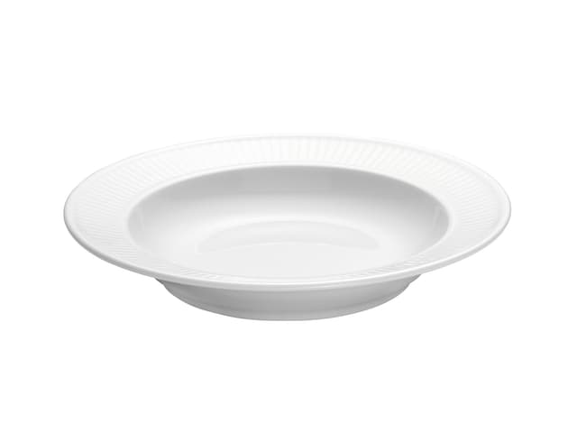 Pillivuyt Plissé Tallerken dyb Dia 22 cm Hvid