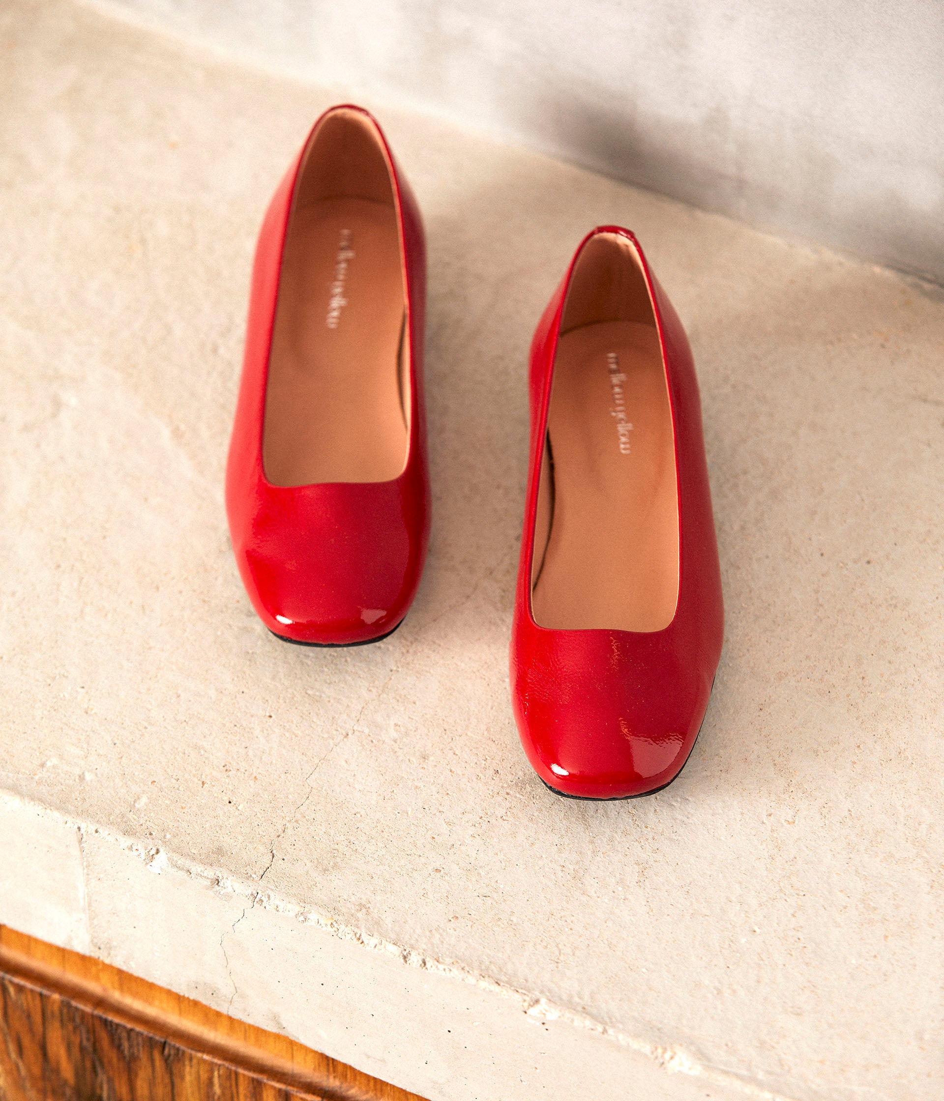 Ballerines rouge verni Athalie