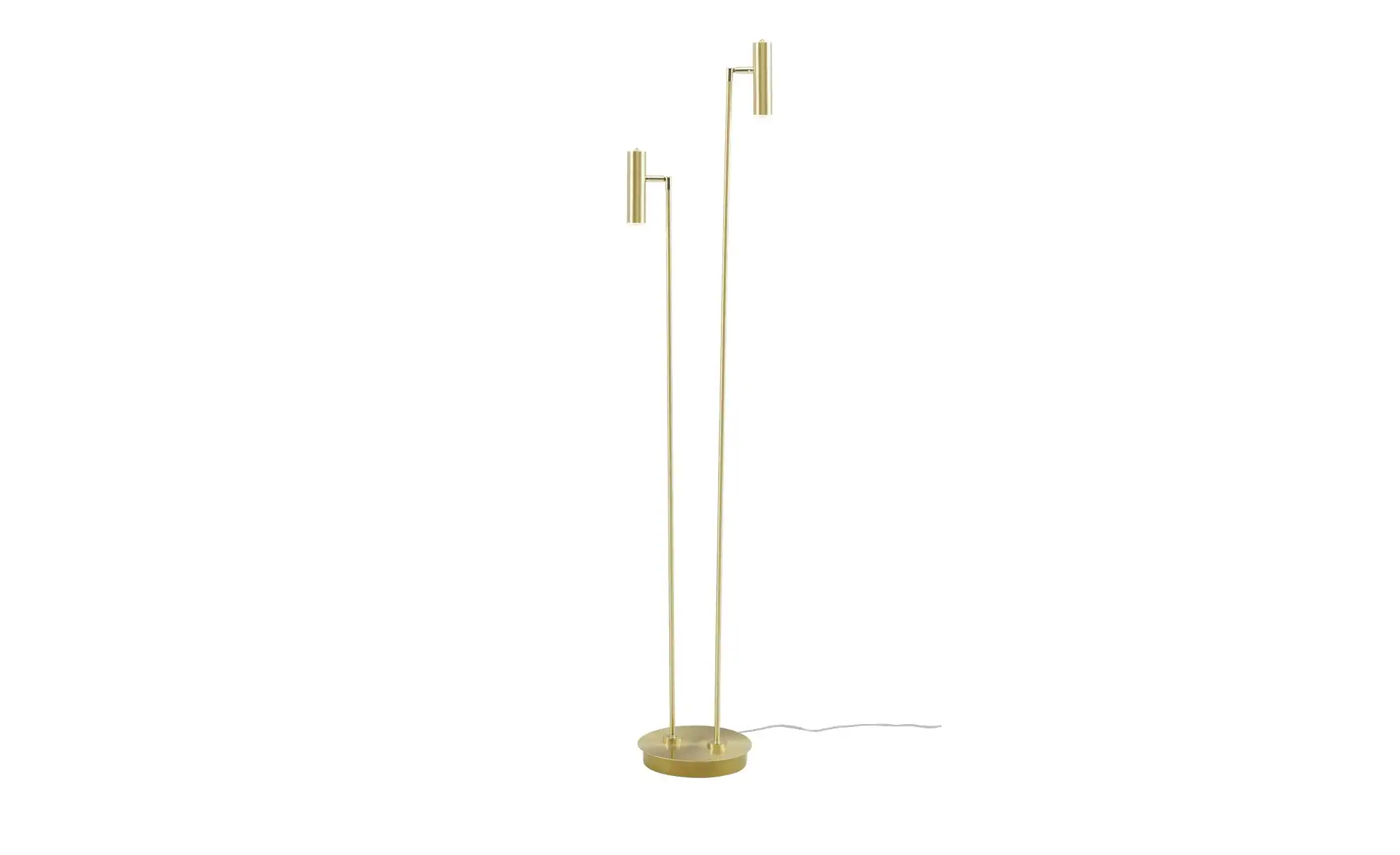 HELL-höllisch gutes Licht LED-Stehleuchte, 2-flammig, messing-matt